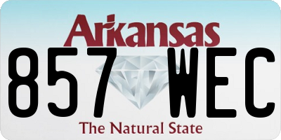 AR license plate 857WEC