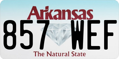 AR license plate 857WEF