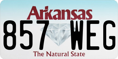 AR license plate 857WEG