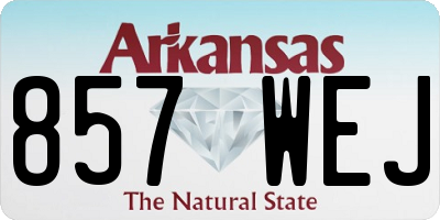 AR license plate 857WEJ