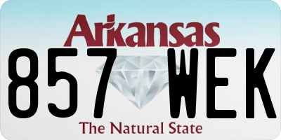 AR license plate 857WEK