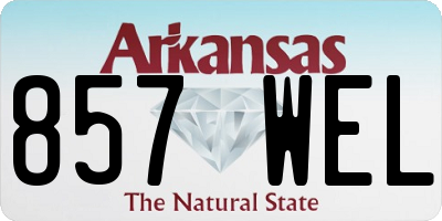 AR license plate 857WEL