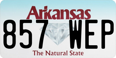 AR license plate 857WEP