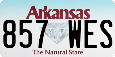 AR license plate 857WES