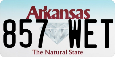 AR license plate 857WET