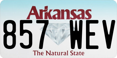 AR license plate 857WEV