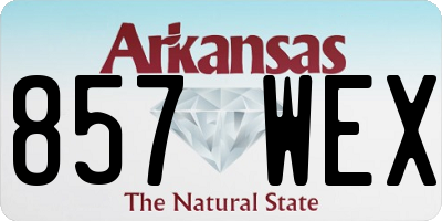 AR license plate 857WEX
