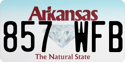 AR license plate 857WFB