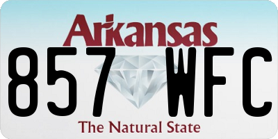 AR license plate 857WFC