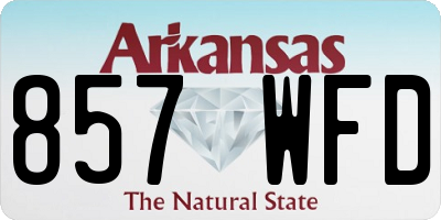 AR license plate 857WFD