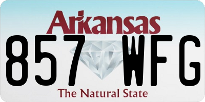 AR license plate 857WFG