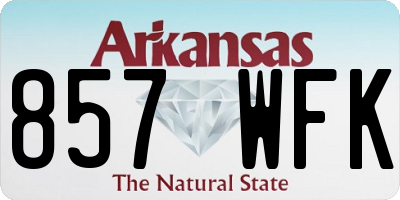 AR license plate 857WFK