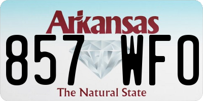 AR license plate 857WFO