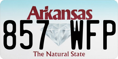 AR license plate 857WFP