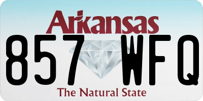 AR license plate 857WFQ