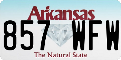 AR license plate 857WFW