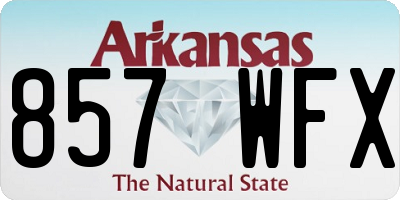 AR license plate 857WFX