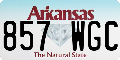 AR license plate 857WGC