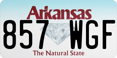 AR license plate 857WGF