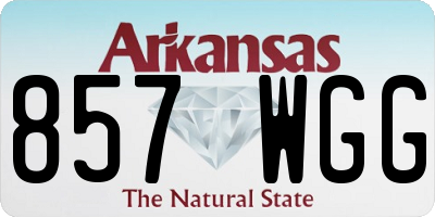 AR license plate 857WGG