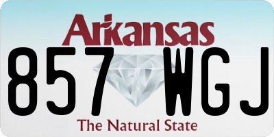 AR license plate 857WGJ