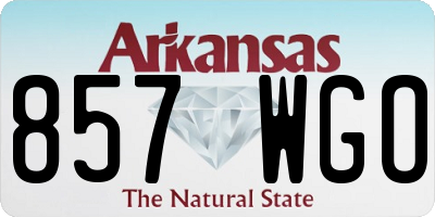 AR license plate 857WGO