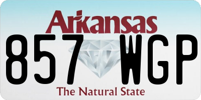 AR license plate 857WGP