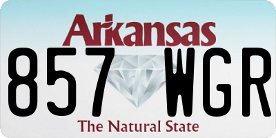 AR license plate 857WGR