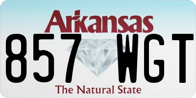 AR license plate 857WGT