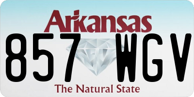 AR license plate 857WGV