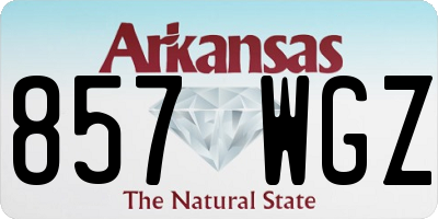 AR license plate 857WGZ