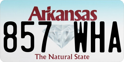 AR license plate 857WHA