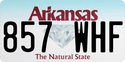 AR license plate 857WHF