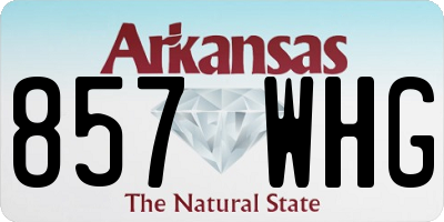 AR license plate 857WHG