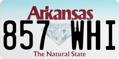 AR license plate 857WHI