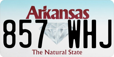 AR license plate 857WHJ