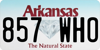 AR license plate 857WHO