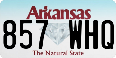 AR license plate 857WHQ