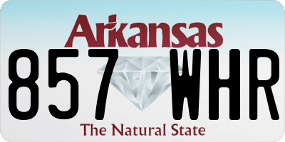 AR license plate 857WHR