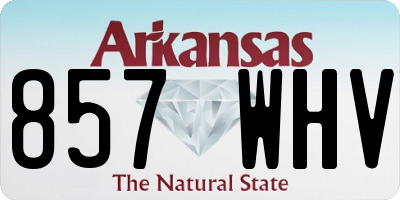 AR license plate 857WHV