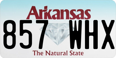 AR license plate 857WHX