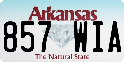 AR license plate 857WIA