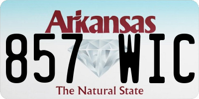 AR license plate 857WIC
