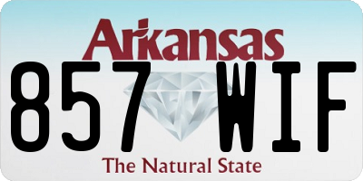 AR license plate 857WIF