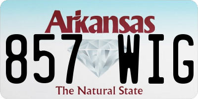 AR license plate 857WIG