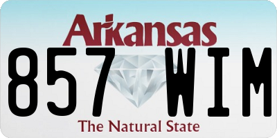 AR license plate 857WIM