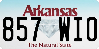 AR license plate 857WIO