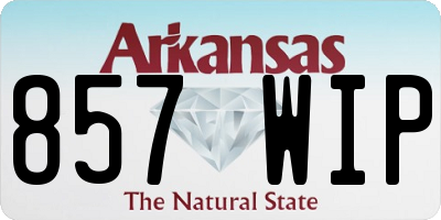 AR license plate 857WIP