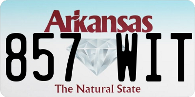 AR license plate 857WIT