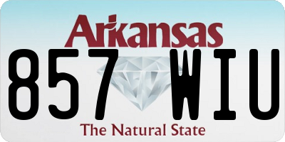 AR license plate 857WIU